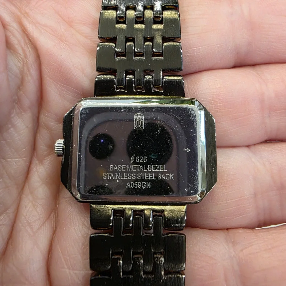 NEW Jules Jurgensen Chronometer Quartz‎  Watch Black Stainless Steel Bracelet